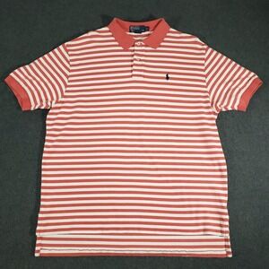 Polo Ralph Lauren Polo Shirt Mens XL Red White‎ Striped Waldo Style Blue Pony